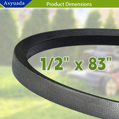 Axyuada belt flat laid out with 83 inch length visible for accurate size confirmation