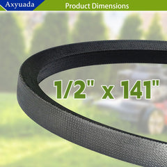 Axyuada belt laid flat displaying 141 inch length for correct replacement