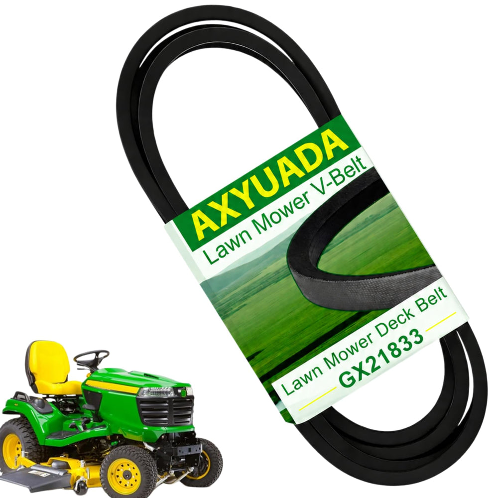 Axyuada front view of deck belt showing full loop and fit benefits