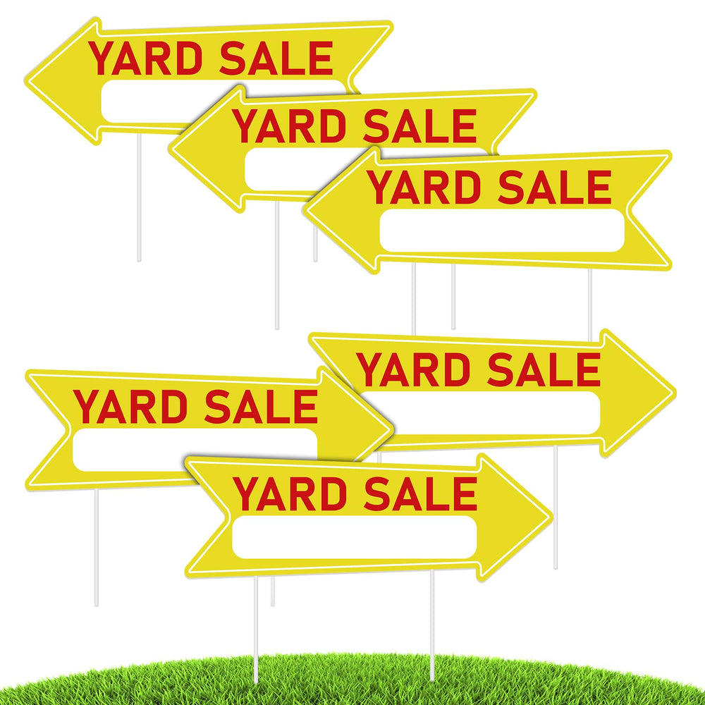 Ayifan front-facing yard sale sign showing bold visibility and direction benefit
