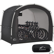 Azaeahom front view showing bikes protected and tidy
