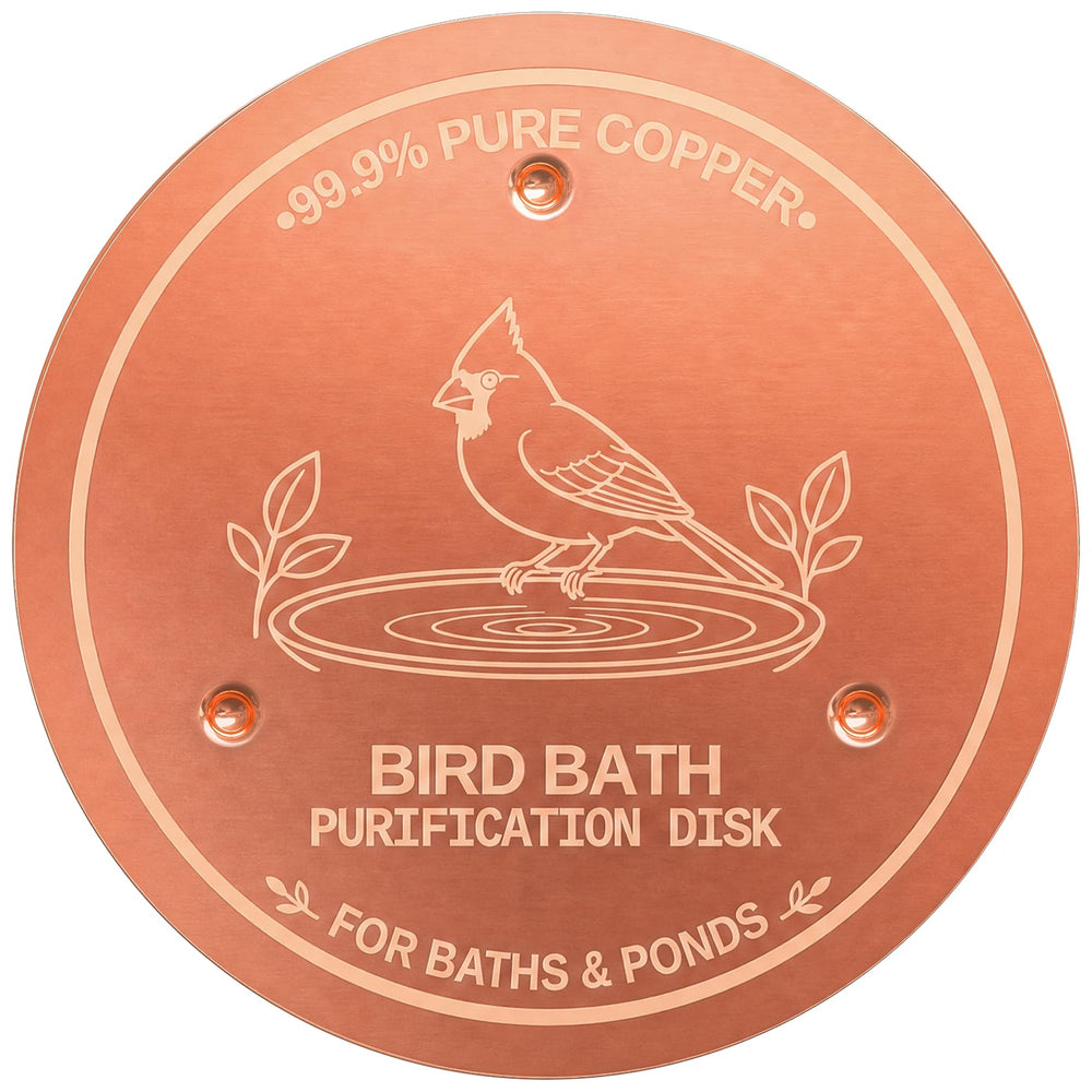 Azomabox copper disc front view showing smooth plate and benefit of cleaner water