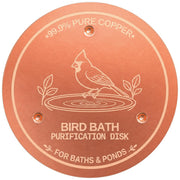 Azomabox copper disc front view showing smooth plate and benefit of cleaner water