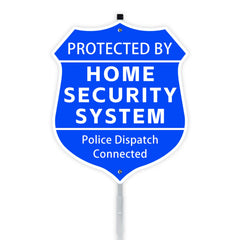 AzReference front view sign showing clear shield design and deterrent