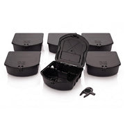 B&G front view of six-pack stations showing compact profile and discreet design