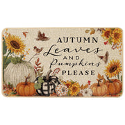 Baccessor front view fall doormat showing warm seasonal welcome benefit