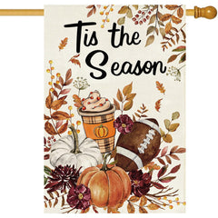 Baccessor front view showing pumpkin design and warm fall welcome