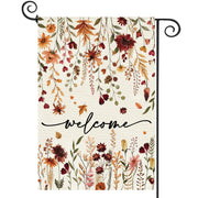 Baccessor front view flag showing welcoming autumn curb appeal