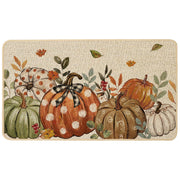 Baccessor front view pumpkin mat enhances curb appeal and protects floors