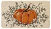 Baccessor front view doormat showing pumpkin design and welcome text, adds seasonal charm