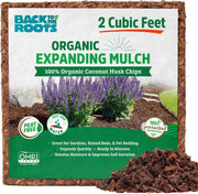 Back to the Roots block front packaging showing compact mulch convenience
