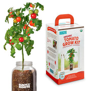Back to the Roots front view of windowsill planter showing jar and seedlings, encourages easy indoor growing