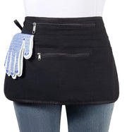 Bafelia apron front view showing nine pockets and tidy storage benefit