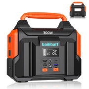 bailibatt front panel showing ports and rugged handle for easy transport