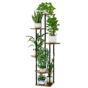 Bamworld front view plant stand in corner showing compact footprint and neat display