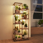 Bamworld front view full stand showing tall multi-tier display and space-saving benefit