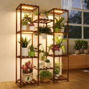 Bamworld front view plant stand showcasing multiple pots and tidy display benefits