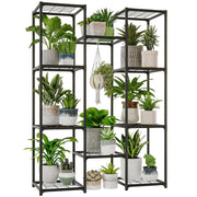 Bamworld plant stand front view showing full 10-tier capacity and tidy display benefit