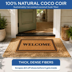 Barnyard Designs close-up of coir bristles highlighting tough dirt-scraping