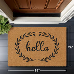 Barnyard Designs doormat in porch setting keeps floors cleaner