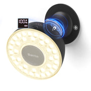 Barrina OG03C front view showing compact puck and sleek black finish for portable lighting