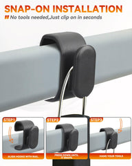 BBQ Future hooks holding tongs spatula brush and towel, showing quick-access convenience