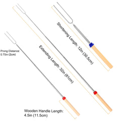 BBQStyle extended 32-inch stick demonstrating safe distance from flames