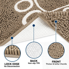 Bcoimo textured TPR backing shown gripping floor for stable use