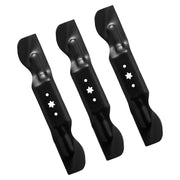 BCQNXX front view of three blades showing fit and durable finish for reliable replacement