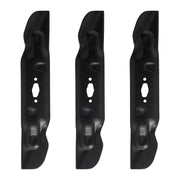 BCQNXX front view of three 54" replacement blades showing fit and finish for improved bagging