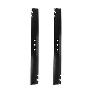 BCQNXX front view of two 22-inch mulching blades showing fit and finish