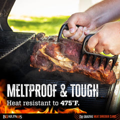 Bear Paws lifting whole turkey showing secure grip and safe transfer