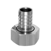 beduan front view of 304 stainless steel adapter showing threaded end and durable finish benefit