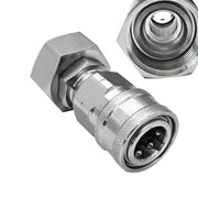 beduan adapter front view showing stainless finish and reliable fit