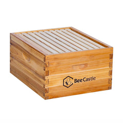 BeeCastle front exterior deep box showing robust cedar and beeswax coat benefit