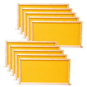 BeeCastle deep frames pack showing ten assembled frames for quick installation