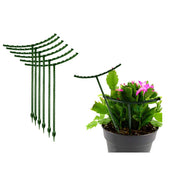 Belit front view of eight green crescent plant supports showing compact pack and discreet look