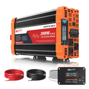 BELTTT inverter front panel showing outlets and indicator lights for reliable power