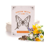 Bentley Seed Co front view of 25 prefilled butterfly mix packets showing design and branding