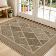 BEQHAUSE front view beige entry mat, tidy entry protection