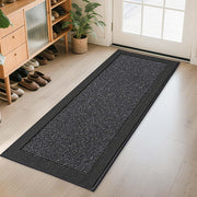 BEQHAUSE front view of charcoal 24x60 runner showing sleek silhouette and durability