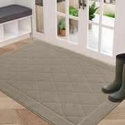 BEQHAUSE front view beige mat protecting floors