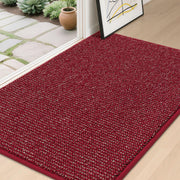 BEQHAUSE red mat front view showing full coverage and floor protection