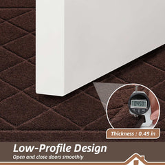 BEQHAUSE TPR non-slip backing shown gripping floor to stop mat sliding and protect surfaces
