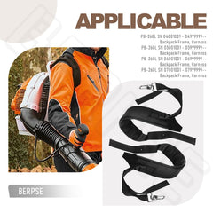 BERPSE straps mounted on an Echo blower demonstrating compatibility benefit