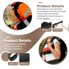 BERPSE detailed snap fastener image showing secure quick-adjust benefit