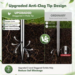 Beseetop clear fertilizer bottle attached to spike for combined feeding