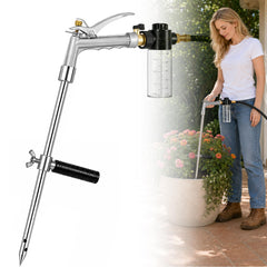 Beseetop front view showing spike and ergonomic handle for steady control