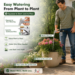 Beseetop trigger handle detail with lock for precise watering control