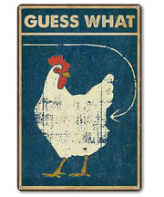 Bestylez front view sign showing playful chicken and text for cheerful décor